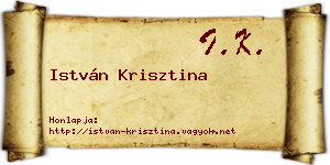 István Krisztina névjegykártya